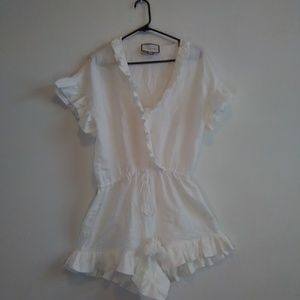White Frilly Romper